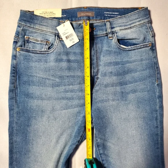 NWT$209 DL1961 Farrow High Rise Cropped Ankle Skinny Jeans in Monterio Sz 30 - Picture 12 of 16